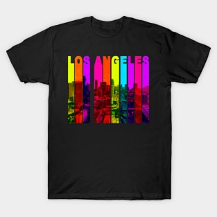 Retro Los Angeles California Cityscape Skyline T-Shirt